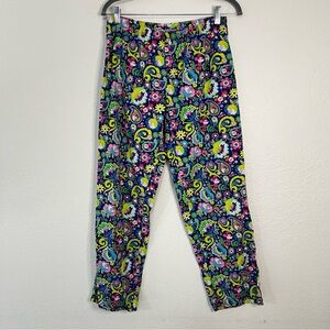 Disney Parks Authentic Pajama Pants Colorful Paisley‎ Floral Minnie Mouse Medium